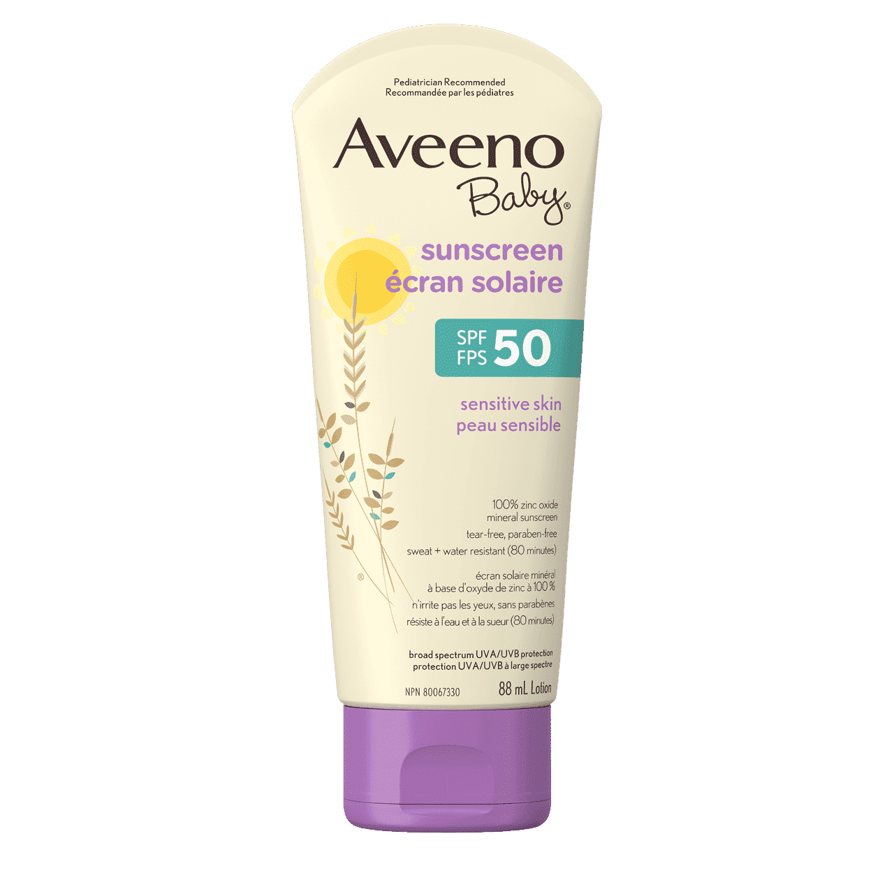 Aveeno Baby Sensitive Skin Sunscreen SPF 50 (88 ml)