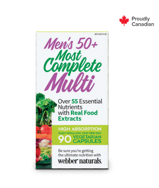 Webber Naturals Complete Multivitamins For Men 50+ (90 capsules)