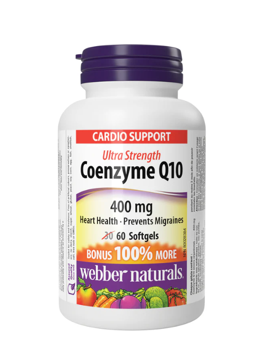 Webber Naturals Coenzyme Q10 400mg (60 softgels)