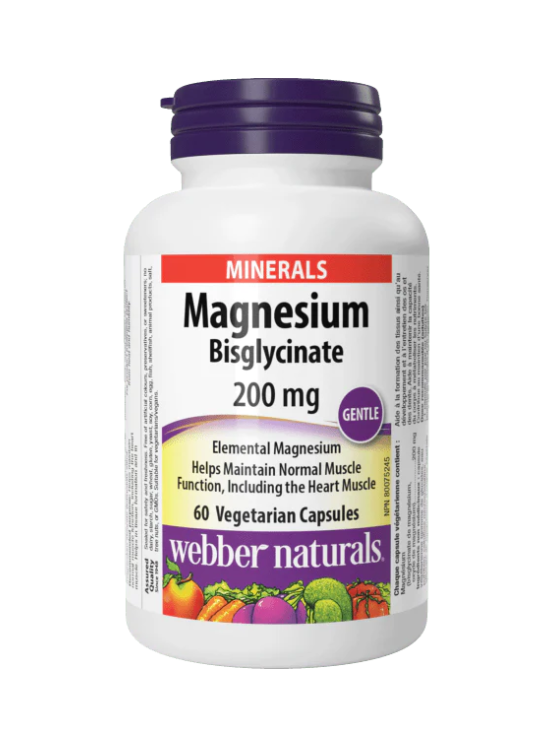 Webber Naturals Magnesium Bislycinate 200mg (60 capsules)