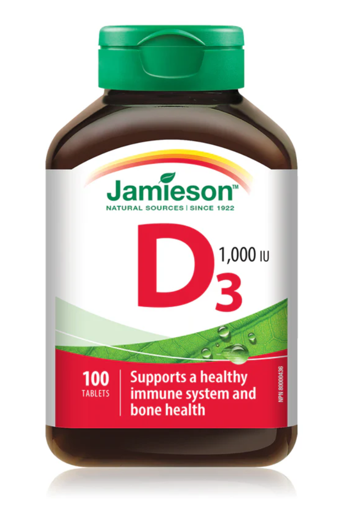 Jamieson Vitamin D3 1000IU (100 tablets)