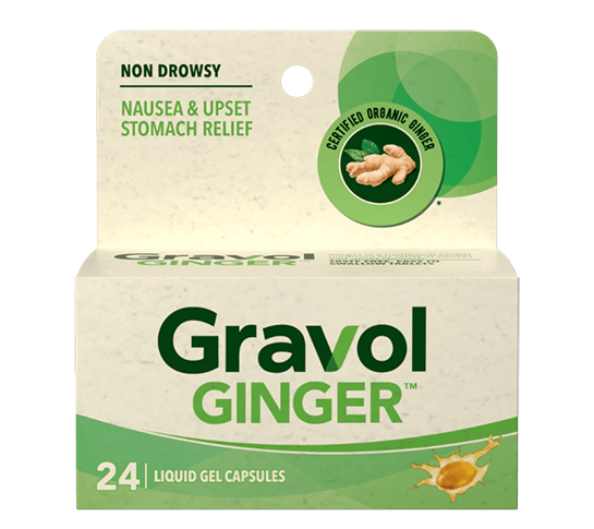Gravol Ginger Liquid Gel Capsules 500mg (24 capsules)