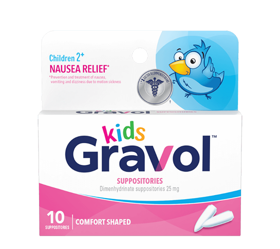 Gravol Kids Comfort-Shaped Suppositories 25mg (10pcs)