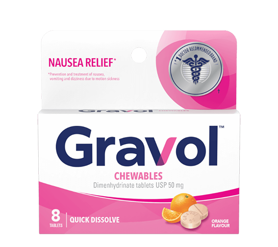 Gravol Quick Dissolve Chewable 50mg (8 tablets)