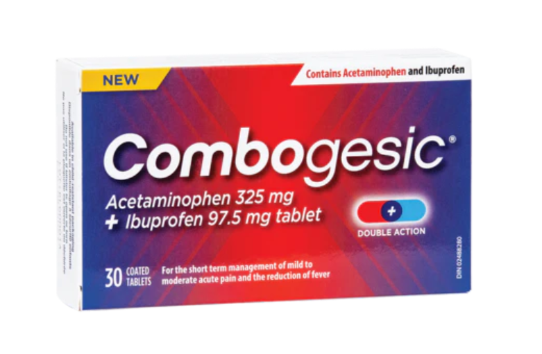 Combogesic - Acetaminophen 325 mg + Ibuprofen 97.5 mg (30 tablets) 