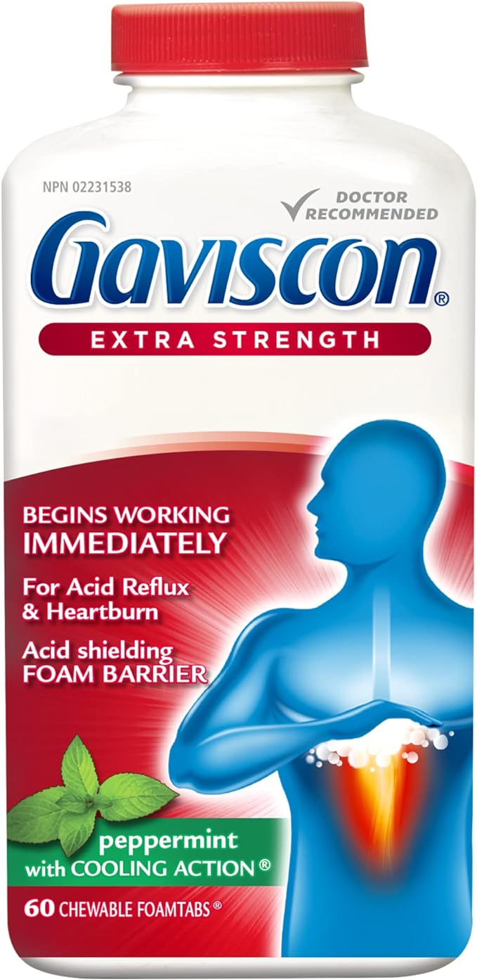 Gaviscon Extra Strength Peppermint (60 chewable foamtabs) 