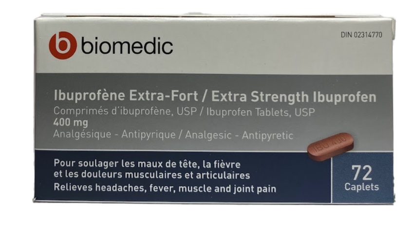 Biomedic Ibuprofen 400mg (72 tablets) 