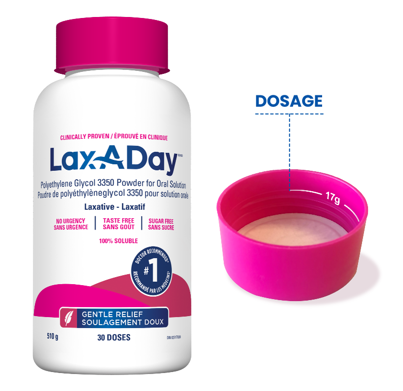 Lax-A-Day Peg 3350 30-Day Laxative Powder (510 grams) 