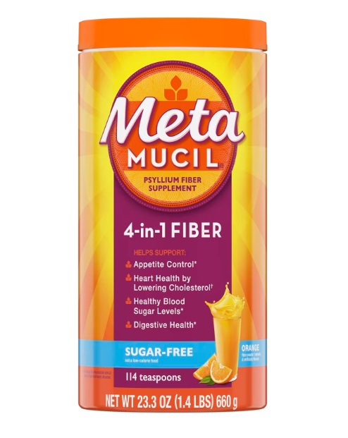 Metamucil Sugar-Free Orange Smooth Powder (660 grams/114 teaspoons)