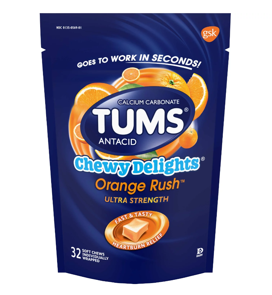 Tums Chewy Orange Rush (32 soft chews)