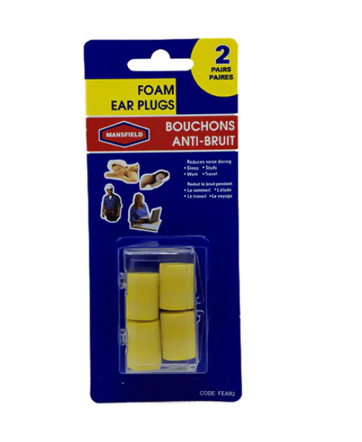 Mansfield Foam Ear Plugs (2 pairs)